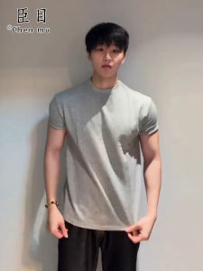 CHENMU | Muscle Fit Pure Cotton Tshirt Short Sleeve