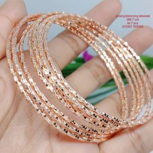 Gelang Tangan Kroncong Wanita Titanium Xuping Perhiasan Aksesoris Lapis Emas Tahan Lama Anti Karat