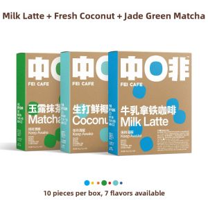 FEI CAFE | Milk Cocoa Salted Vanilla Matcha Smooth Yunnan Instant Coffee Powder 30 Cups