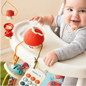 Suction Cup Toys Holder for High Chair Stroller and Car Seat Toy Teething Toys for Babies 6-12 Months BPA-Free Multi Purpose Sensory Toy