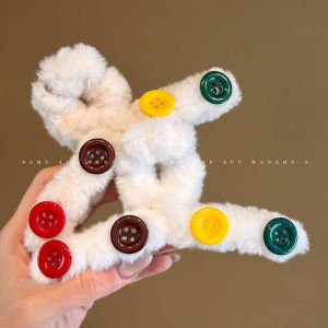 กิ๊บติดผมหัวกระดูกอ่อนขนาดใหญ่สำหรับผู้หญิง สไตล์เกาหลี ฤดูใบไม้ร่วง/ฤดูหนาว กิ๊บติดผมแบบหนีบหัวม้าน้ำเงิน สไตล์ใหม่