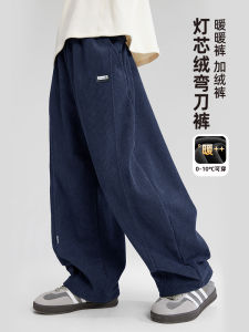 Thickened Fleece Lined Casual Trousers for Boys Spring Autumn New Style Big Kids All-Match Straight Leg Sports Long Pants