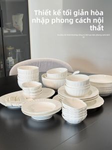 TAOYI | Bộ Dụng Cụ Ăn Sứ Màu Trắng Tinh Khiết