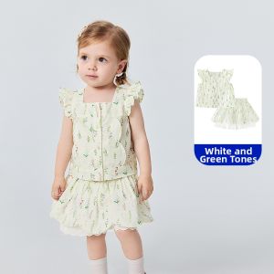 MINI BALA | Cotton Girls Summer A Dress Shorts Set