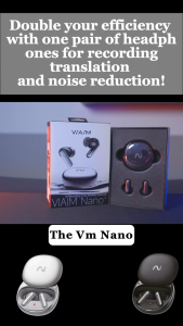 VIAIM AI Bluetooth Wireless Earphones Noise Cancelling Meeting Translation Earbuds Recording Sports Office