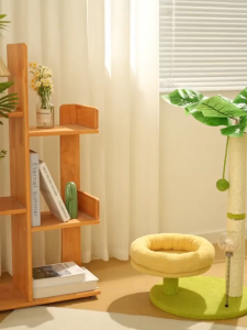 Cat Scratching Post for Kitten Cute Green Leaves Cat Scratching Posts with Sisal Rope Indoor Cats Posts Cat Tree Pet Products