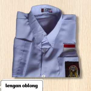 Baju Putih Lengan Panjang Oblong Seragam Sekolah Siswi SMA SMK Kain High Twis