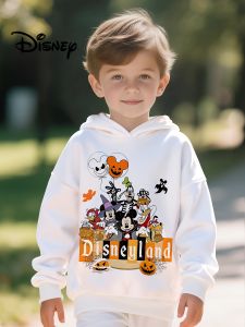 Halloween Mickey Mouse Boy Girl Kids Hoodie Family Parent-Child Wear Men Women Autumn Winter Hooded Sweater Casual Long Sleeve