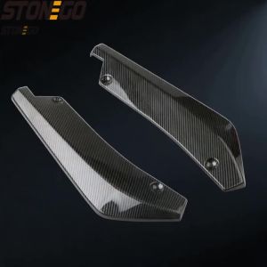 Car Front Rear Bumper Strip Lip Spoiler Diffuser Splitter Scratch Protector Carbon Fiber Winglets Side Skirt Extension