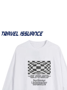 Áo Thun Cotton Dài Tay in Chữ Thời Trang Đường Phố Rộng Rãi Cho Cặp Đôi Mùa Thu Thường Ngày Thoáng Khí Thoải Mái