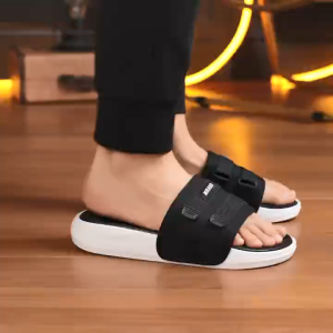 MIRANO Mens Fashion Single Strap Toe-Exposed Slippers Outdoor Casual Thick Soft Sole Sandals