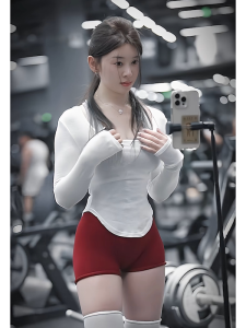 Slimming Yoga Pants for Women Casual Elastic Fitness Sports Pants Red Three-Quarter Length Outerwear Exercise Trousers