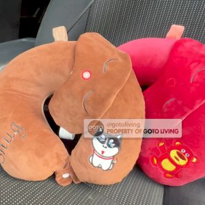 Paket Bantal Leher Penutup Mata Travel Goto Willow Neck Pillow