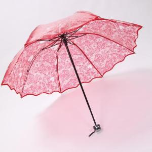 Transparent Folding Umbrella Lace Heart Design Thick