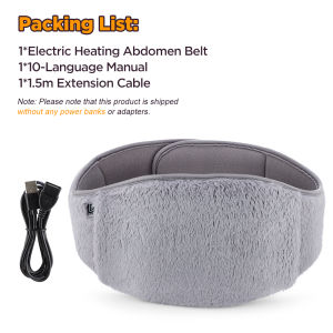 Hailicare | Electric Heating Waist Belt 3 Gear Temperature Abdominal Massager Menstrual Heating Pad Hand Belly Warmer Belt Fits All Body