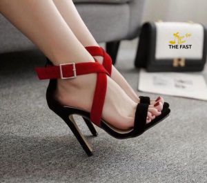 Giày sandals cao gót nữ phối màu sành điệu mới NĐ181