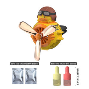 1PC Car Magnetic Cute Cartoon Figure Air Outlet Clip Aromatherapy - Complimentary Two Unscented PE Tablets and Two 5ml Bottles