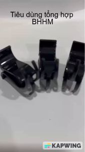 (Q8) 1 cái kẹp tóc càng cua 3 răng màu đen.