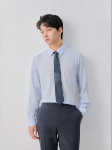 Business Dress Shirt Striped Long Sleeve
