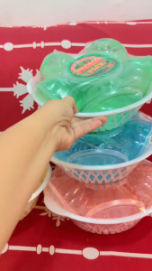 325 Tray Set Salad Bowl with Lid 7 Inch Plastic Tableware for Home Dining and Gifts