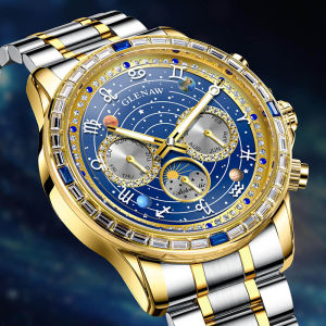 Glenaw high-end business fully automatic mechanical multifunctional mens watch fashionable waterproof luminous watch