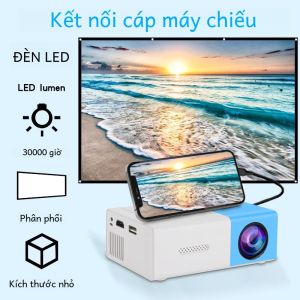 Máy Chiếu Rạp Hát Gia Đình 4K Ultra HD Với Chức Năng Chiếu Màn Hình Di Động Màn Hình Văn Phòng Kích Thước Hiển Thị Lên Đến 100 Inch Máy Chiếu LED Di Động