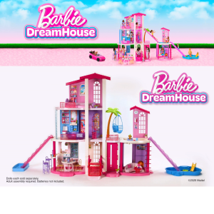 Mattel Barbie DreamHouse 2026 Dollhouse 3-Story with 2 Pools 2 Slides & 65+ Accessories