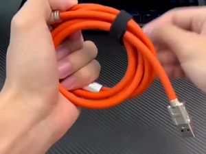 Dây Cáp Sạc Nhanh 3 Đầu 120w Hỗ Trợ Sạc Nhanh 3 Trong 1 Chất Liệu Silicon và Hợp Kim Kẽm Siều Bền