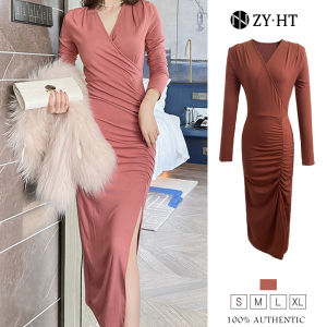 ชุดออกงาน เดรสผู้หญิง เดรสออกงาน เดรสทรงเอ เดรสมิดิ เดรสผ้าฝ้าย เดรสสีพื้น เดรสดีไซเนอร์ เดรสเซ็กซี่ เดรสเกาหลี ชุดเดอะ ZY.HT EraVogue ด้วยความสามารถในการดำเนินชีวิต 5502