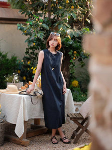 YUFUQING | Vintage Elegant Black Sleeveless Dress Slim Fit Summer New