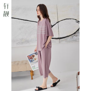 Padded Women Sleepwear Set Modal Cotton Summer Large Size
