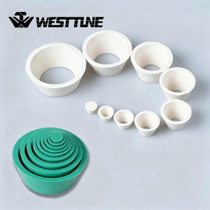 WESTTUNE Filter Adapter Cones 9 Pack White Wear-Resisting Tapered Collar Rubber Stopper Buchner Funnel Flask Cones Adapter Set
