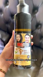 Cultusia Shampoo Original Black dengan Ekstrak Jahe & Minyak Zaitun 160ml Botol Besar Uban Hitam Cat Penghitam Rambut