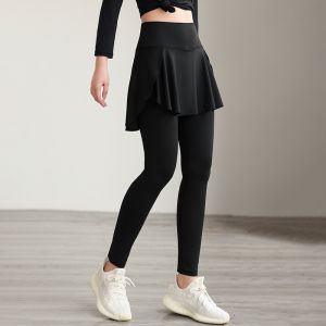 กางเกงโยคะป้องกันแสงสีบริสุทธิ์ แห้งเร็ว กางเกงกระโปรงยาวสำหรับเล่นแบดมินตัน กางเกงขายาวลำลองสำหรับออกกำลังกายในช่วงฤดูร้อน