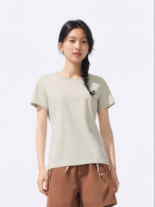 Beneunder | Breathable Casual Womens T-shirt Cotton Short Sleeve Outdoor Spring Summer White Commuting Slim Fit Comfortable Base Layer Shirt