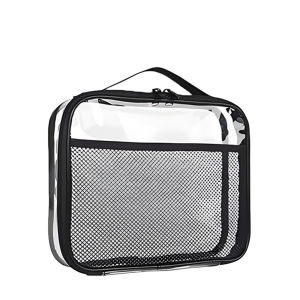 Large Capacity PVC Transparent Mesh Storage Bag Waterproof Casual Makeup Storage Bag Zipper Bag Portable Toy Packaging Bag