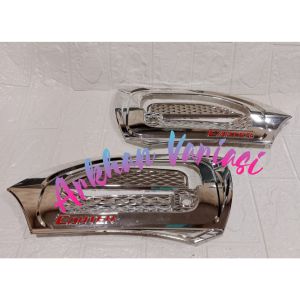Paket Cover Handle + Mangkok Outer Chrome Hitam Mitsubishi Fuso Canter New