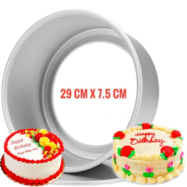 29 x 7.5 cm Round Cake Pan, NonStick Cake Baking Pans with Removable