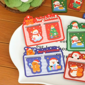🎄Xmas Special🎄Cute Christmas Theme Cartoon Mini Magnetic Bookmarks Set of 2pcs School Office Stationery Gift Idea