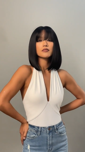 Elitrend Fashion Wigs Short and Long Hair wig Fake Fringe Haircuts Full Synthetic Wigs Cosplay Wig With Hair Mesh Mother Day Gifts