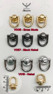Accesories Tas Variasi V015 Kuping Tali Panjang NEKEL CHROME - Gagang Baut Tas - (IMPORT)