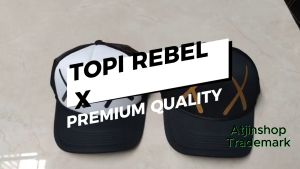 Foratjin- Topi Baseball Casual Rebel X Tanda X Premium Gold dan White Hat