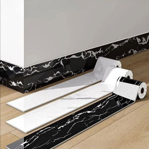 YESPERY สติกเกอร์ผนังด้านข้างติดกาวในตัวกันน้ำได้ยาว5เมตรสติกเกอร์ตกแต่งตกแต่งรั้วกั้นเด็กติดผนัง