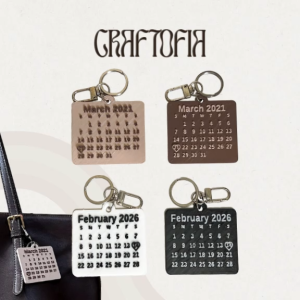 CRAFTOFIA Personalized Calendar Date Keychain/ Giveaways I Premium 3D Printed PLA