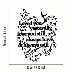 CIFbuy | CIFBUY Metal Wall Art Iron Plaque Romantic Decor for Living Room Bedroom Home