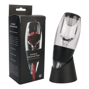 Professional Wine Decanter Pourer with Filter and Base Quick Sobering Wine Whisky Aerator Dispenser Wine Accessories
