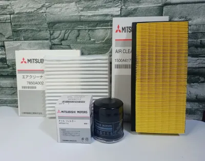 3in1 Bundle Filters for Mitsubishi Mirage g4/HB Cabin filter Airfilter Filter & Oil filter - 2012 Up ( MZ690115 7850A002 & 1500A617).