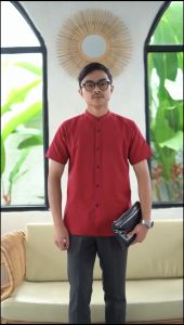 ALARY -  Kemeja Linen lengan Pendek Cardy