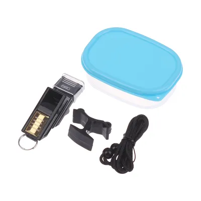 Coach Referee Whistle High Decibel Plastic Whistle with Lanyard Box Waterproof Lightweight Tool for Football Basketball Matches
