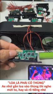 Mạch + loa bluetooth 5.0 công suất 2 x 5.5W. Chạy pin lithium 3.7V sạc usb. Chất âm siêu hay bass khỏe tiếng hát trong